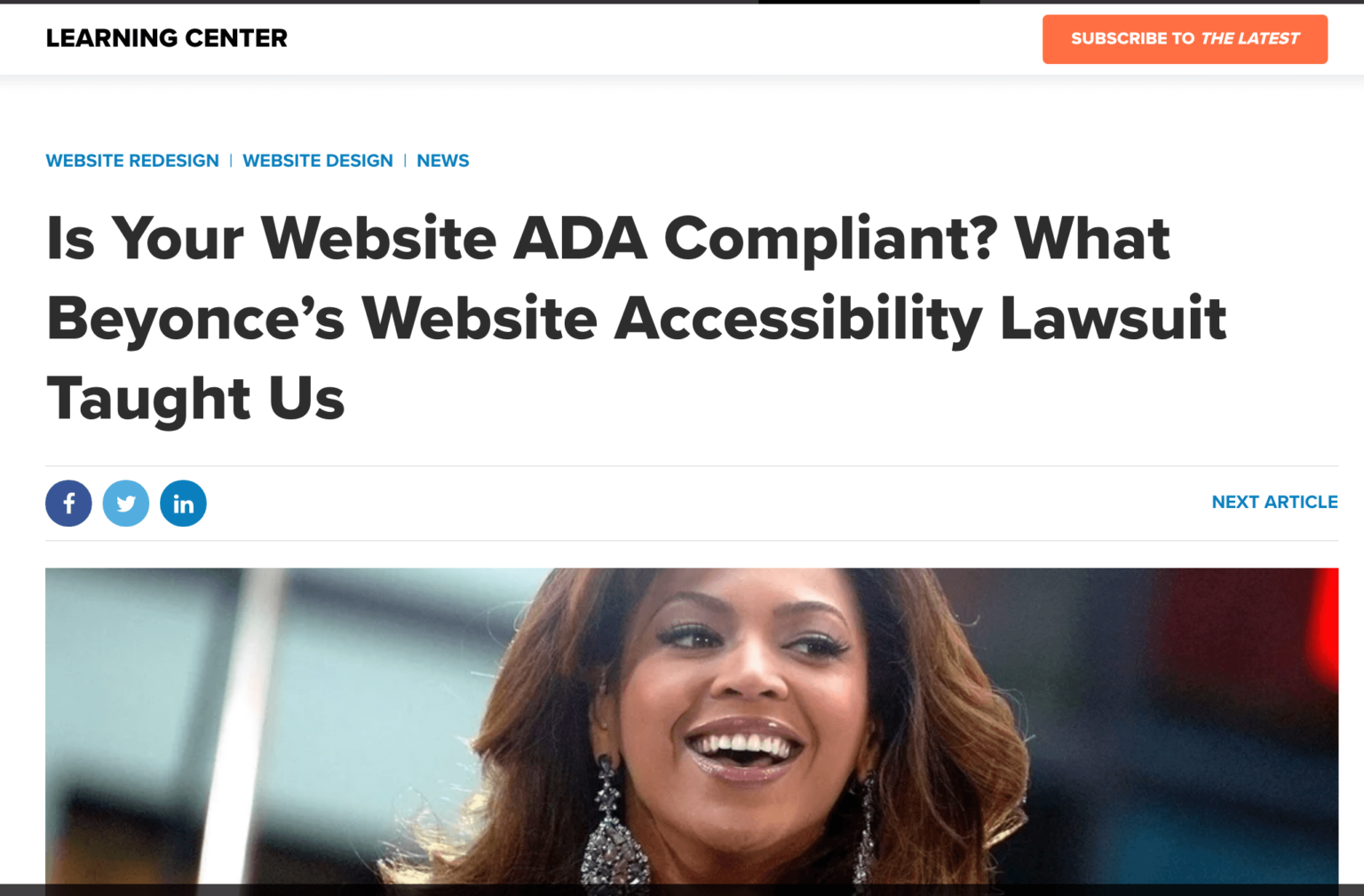 What Beyonce's Accessibility Lawsuit Taught Us